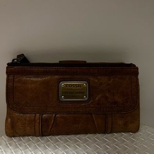 Fossil real leather purse